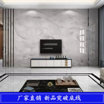 New Chinese living room 3d tile TV background wall Modern simple marble microcrystalline stone decorative ink infiltration board