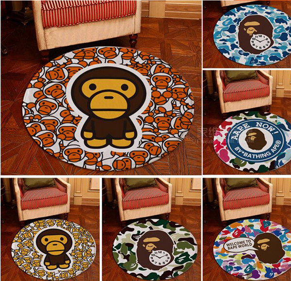 Anyi monkey bape carpet entrance floor mat door mat foyer suction gray floor mat bathroom water absorption and dirt resistance rectangular cute