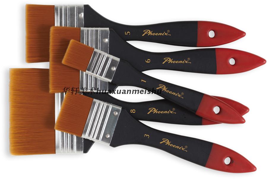 Phoenix nylon brush 717 board brush soft brush water paint oil painting brush oil paint brush 1-8#