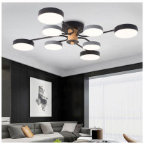 Nordic living room lamp Macaron ceiling lamp Modern simple creative bedroom lamp Dining room lamp Wrought iron wood lighting