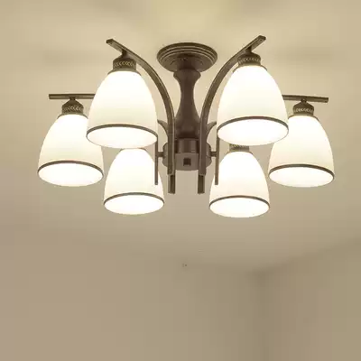 American bedroom lights Modern simple wrought iron living room lights Room dining room study Nordic lamps LED ceiling lights