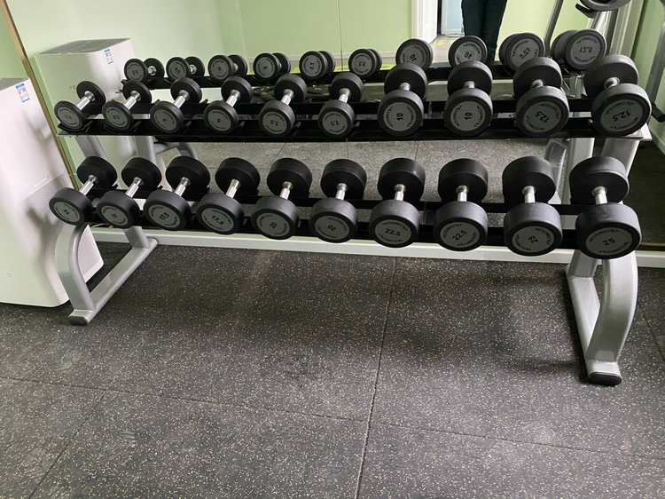 Power Mountain Quality Commercial Dumbbells Rack Double Dumbbells Rack Six Paid ten Deputy dumbbells Shelf Thickened Oval tubing