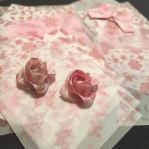 Super beautiful translucent sulfuric acid paper dream printing rose love thousand paper cranes handmade origami hand account material