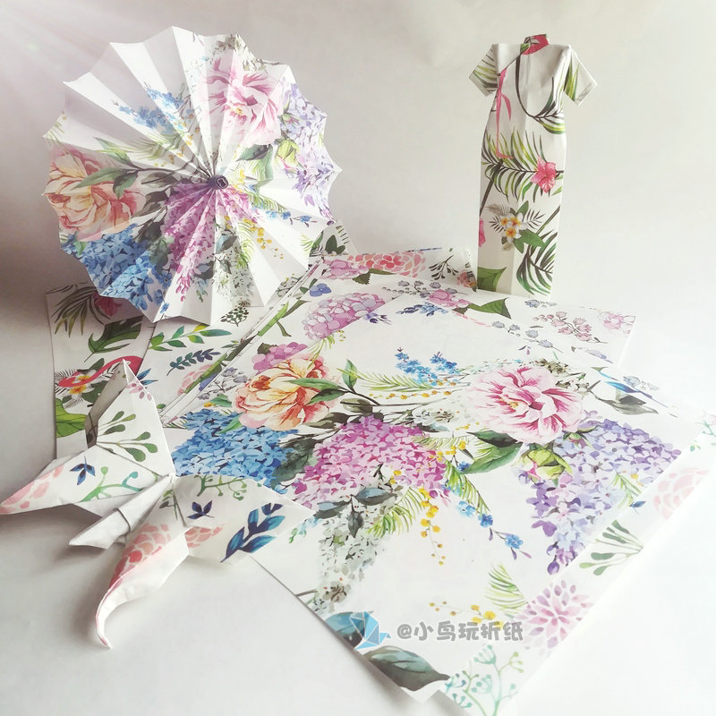 Fairy b Entrance Superbeauty Origami White Bull Leather Strong Toughness Rainbow Crummy Flowers Cartoon Animal Oil Paper Umbrella