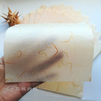 Thin as cicada wing tough cotton paper advanced player handmade origami Yunlong gold silk silver wire large 15cm 20cm