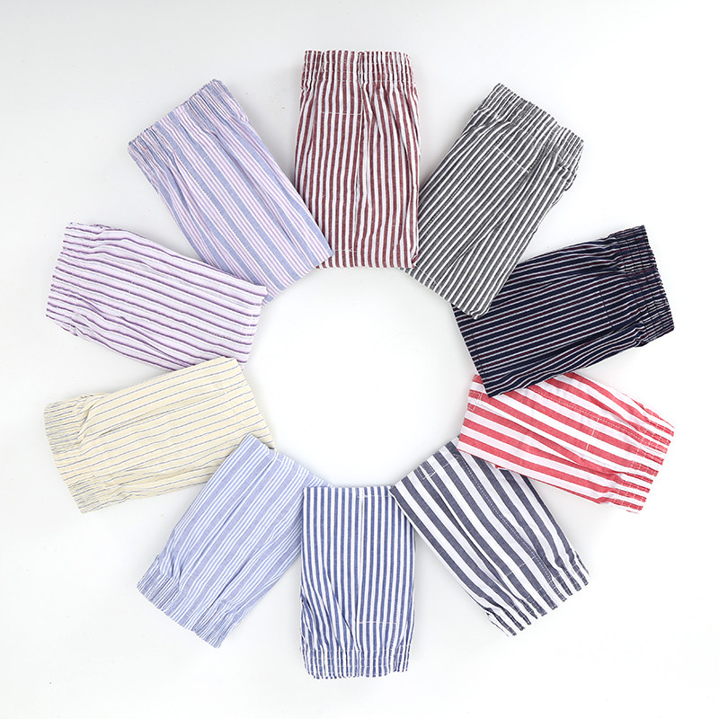 Arrow pants men's underwear plus size boxer cotton underwear men's loose boxer pants head home short pyjamas stripes