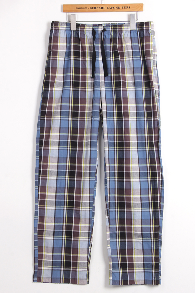 Quần pyjama nam cotton lỏng thoáng khí quần dài phần mỏng nhà quần cotton điều hòa không khí quần mùa xuân và mùa hè quần cotton sống quần kaki nữ