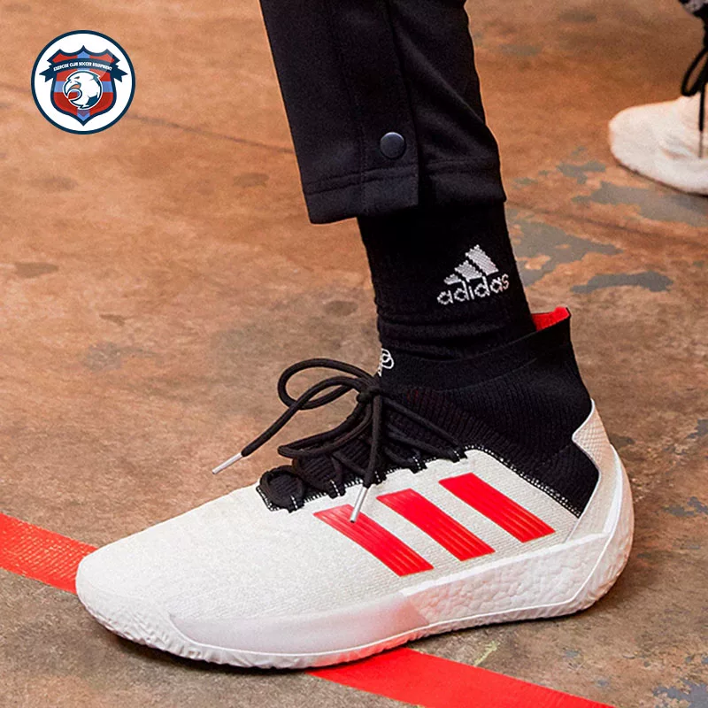 Подлинные кроссовки Adidas Predator 19+ TR Falcon Pogba Белый Красный плоские спортивные