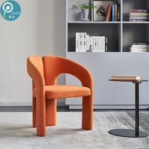 Dudet designer net red creative armrest casual dining chair makeup stool negotiation chair milk tea clothing store letter single chair