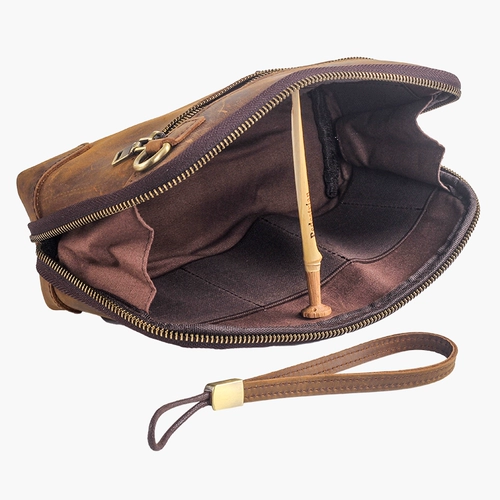 Вместительная и большая сумка-органайзер, мужская универсальная ретро маленькая сумка клатч, из натуральной кожи