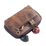 Вместительная и большая сумка-органайзер, мужская универсальная ретро маленькая сумка клатч, из натуральной кожи