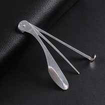 Stainless steel pipe accessories tool simple three-in-one cigarette knife scraper pressure rod needle metal portable travel knife