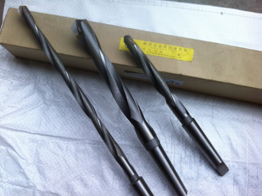 Tungsten steel new Harbin punched drill carpenter rotation head cone drill with alloy hard cone handle 20 - 30