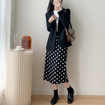 Full Honey Custom Black Temperament New Small Suit Jacket Woman Small Sub Autumn Advanced Senses Loose Casual Blouse