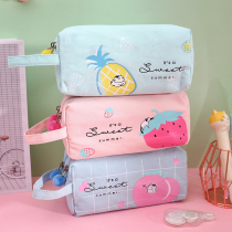 Creative simple pencil box Junior high school students large capacity pencil bag Japanese Korean boys and girls stationery box School supplies