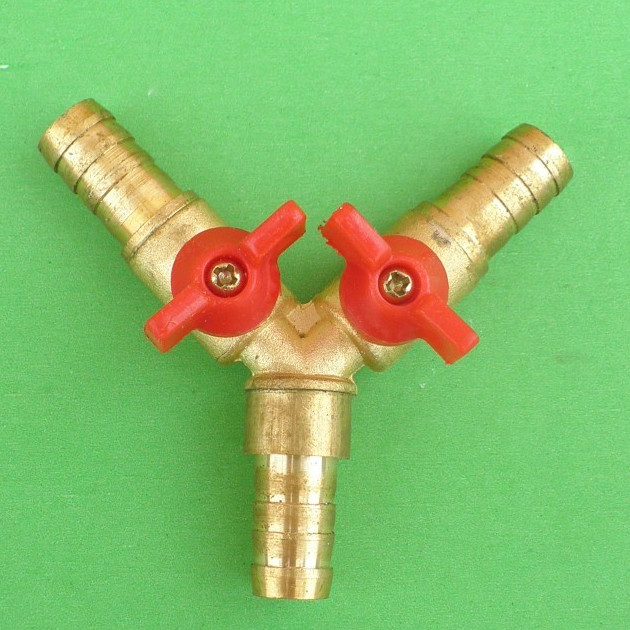 High-grade pure copper water heater gas stove three-way switch Liquefied gas gas bifurcated switch Gas three-way