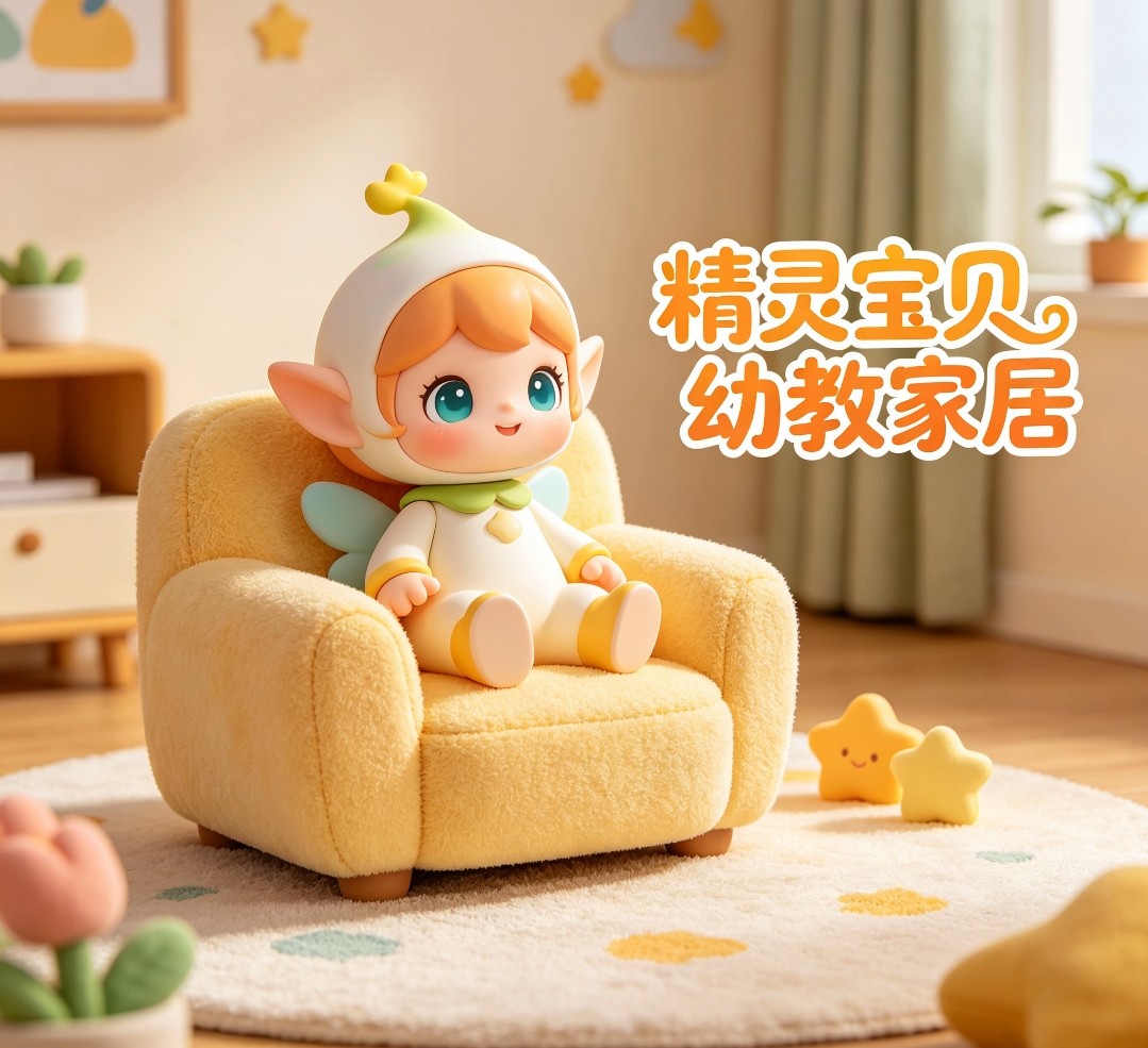 精灵宝贝幼教家居的LOGO