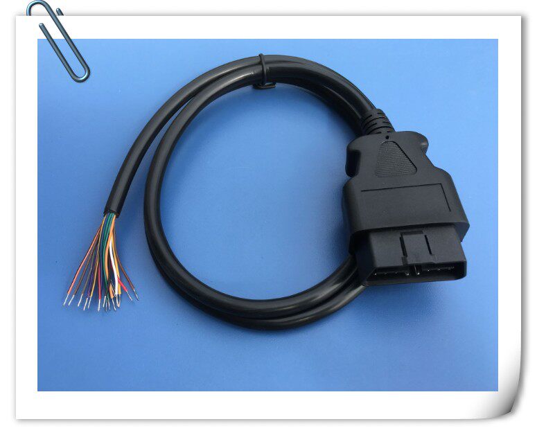 OBD II-16P Plug connector cable (full connected)