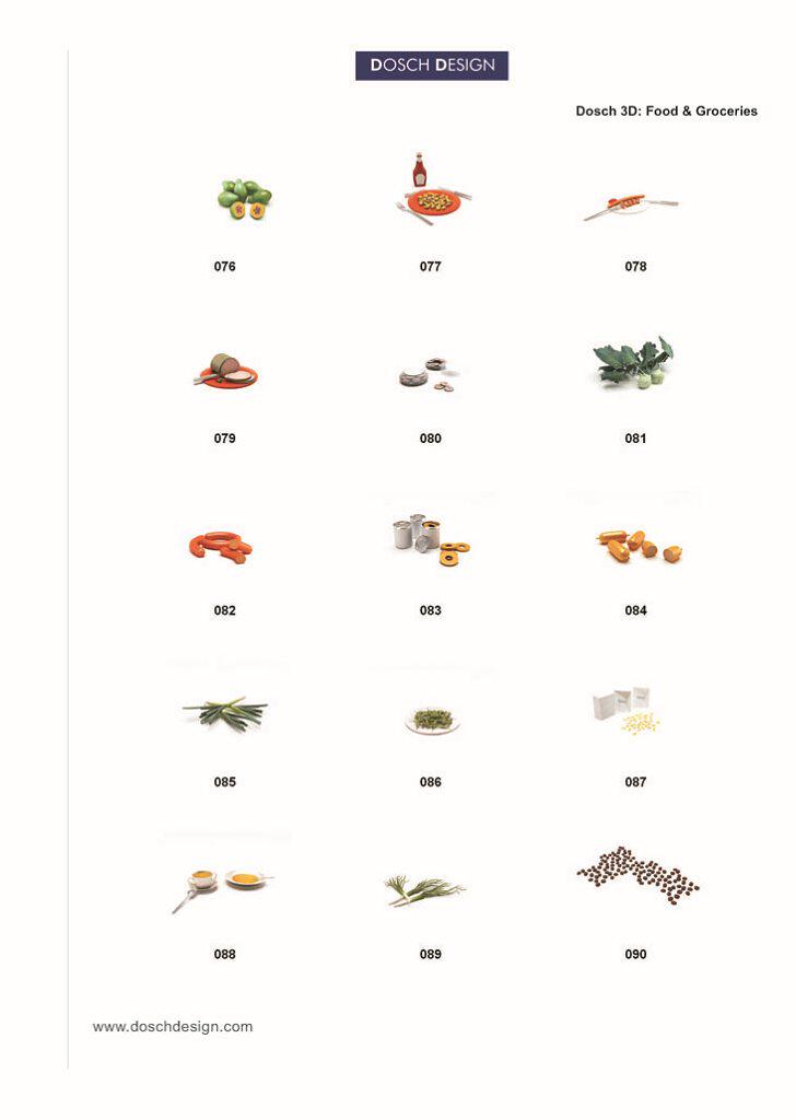 DOSCH 3D：Food & Groceries[食品食物3D模型]/MAX.有目录