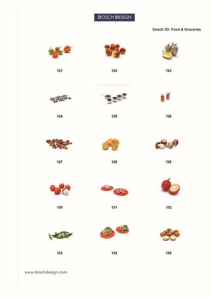 DOSCH 3D：Food & Groceries[食品食物3D模型]/MAX.有目录