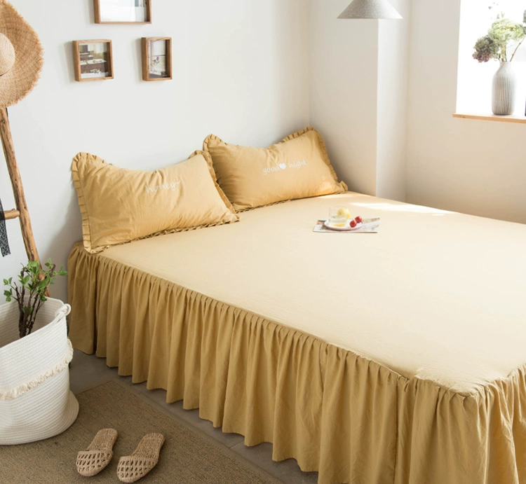 Bộ đồ giường bằng vải cotton màu Bắc Âu, bộ đồ giường bằng vải cotton Nhật Bản - Váy Petti