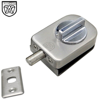 Glass door latch stainless steel latch lock toilet bathroom glass door door door lock floor lock bolt free of opening