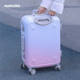 Модный чемодан, вместительная и большая портативная коробка, в корейском стиле, 24 дюймов, алюминиевый кейс