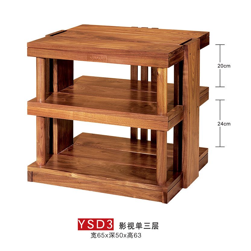Jazz rack film and TV single 3-floor TV and TV cabinet TV cabinet TV cabinet three-layer solid wood equipment rack