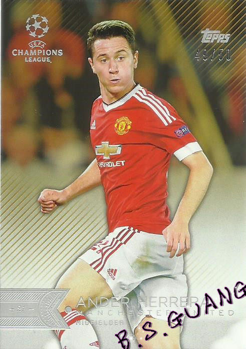2015-UEFA Champions positive edition -50 chepka-Manchester United-A Herrera (Spain) - Taobao