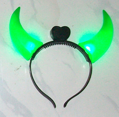 Show party Halloween cung cấp Halloween headband headband kẹp tóc phát sáng sừng - sừng phát sáng màu xanh lá cây lớn - Sản phẩm Đảng / Magic / Hiệu suất đồ halloween cho bé trai