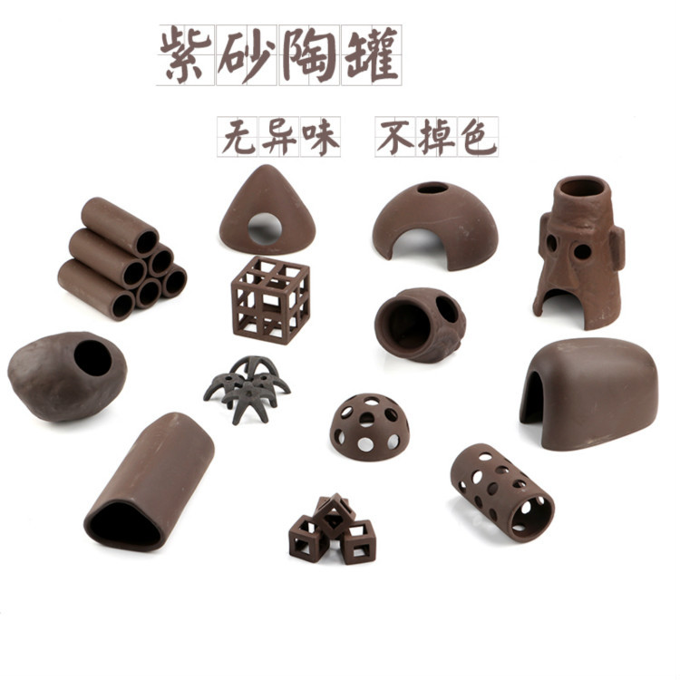 Aquarium Fish Tank Decoration Pottery Jars Purple Sand snapper Fish Shrimp Breeding Pot Shelter From House Shrimp House Shrimp Jar Purple Sand Shrimp Nest