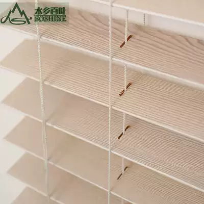 Solid Wood Wood grain Louver Curtain Venetian curtain pine brushed antique style return to natural sunscreen