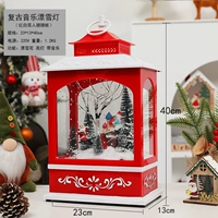 Антикварные маленькие дрейфующие снежные музыкальные светло-красные и белые качели