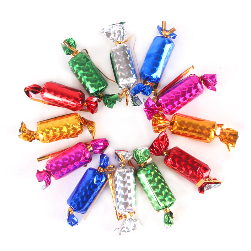 Christmas tree pendant children candy fake gift fake candy color exquisite imitation candy fruit gift pendant 12 pieces