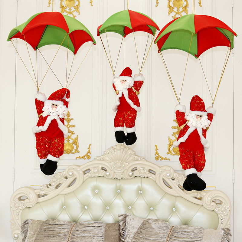 Christmas decorations Parachute old man skydiving hotel kindergarten KTV ceiling decoration hanging gift