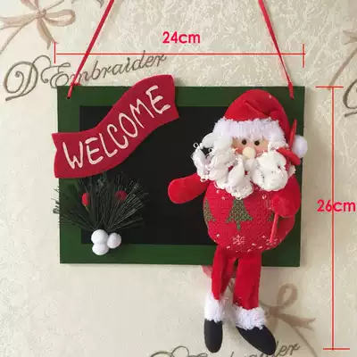 Christmas Old Man gift small blackboard pendant Christmas tree decorations kindergarten window decoration creative door hanging wall decoration