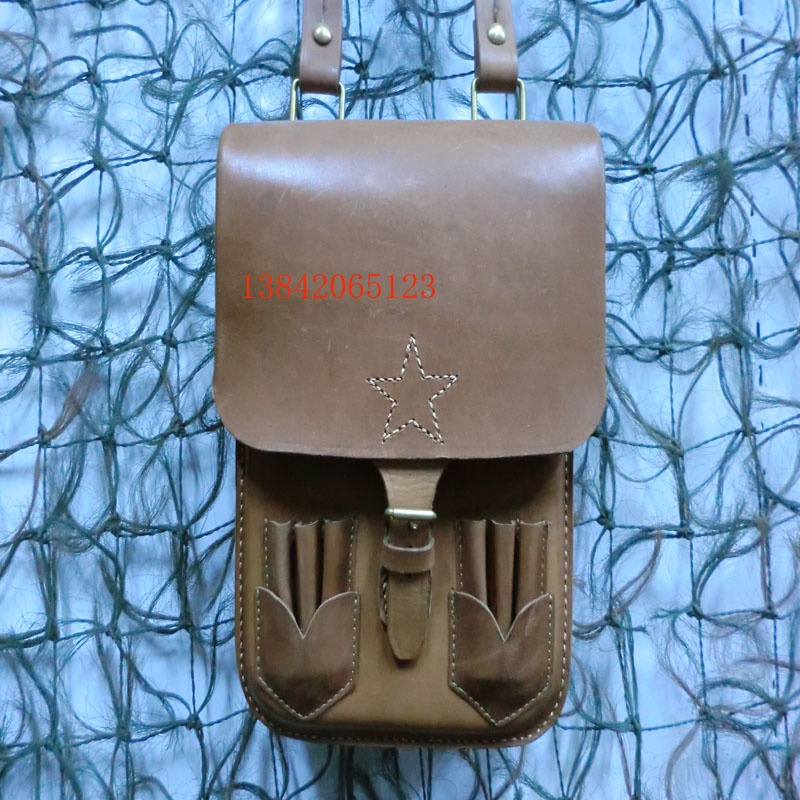 Leather 65 Lu Jun map bag shoulder bag outdoor leisure bag tactical bag file package video props