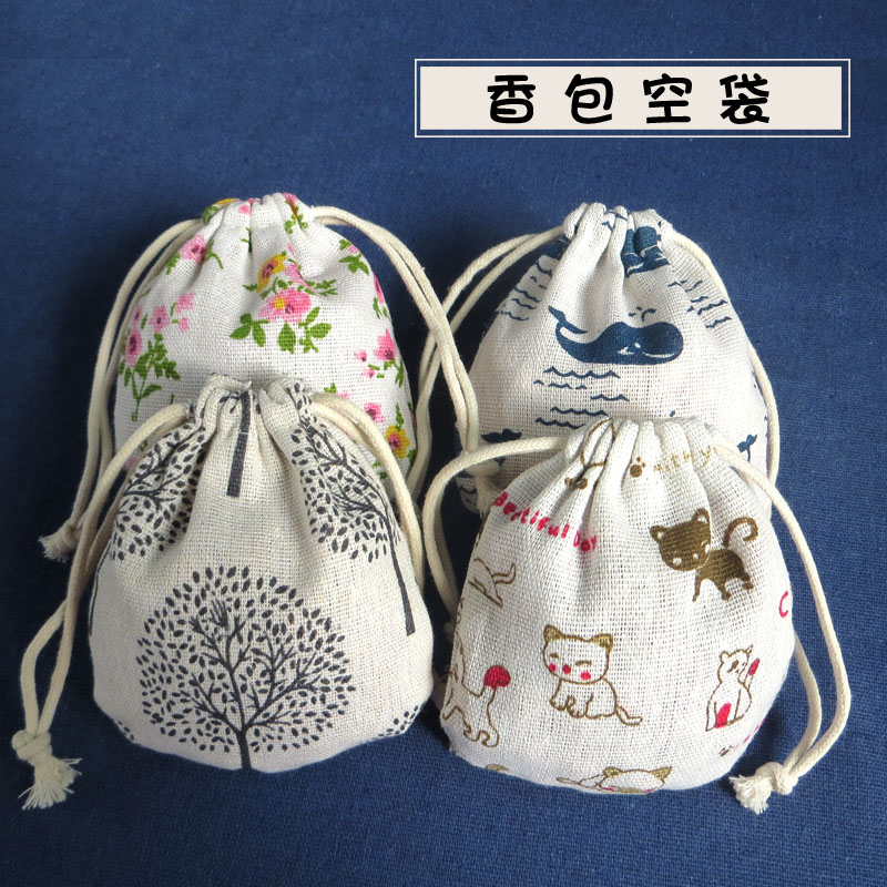 Empty fragrant bag fragrant sack empty bag with carry-on mosquito repellent bag DIY linen bouquet mouth breathable dried flower traditional Chinese medicine packaging bag