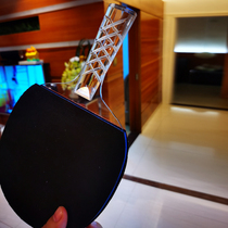 Crystal transparent acrylic table tennis racket beginner table tennis straight single shot childrens professional level practice students