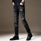 ສະຖານີເອີຣົບລະດັບສູງ embroidered jeans ພິມສໍາລັບຜູ້ຊາຍໃນດູໃບໄມ້ລົ່ນ slim-fitting elastic trendy brand slim pants ບາດເຈັບແລະສໍາລັບຜູ້ຊາຍ