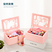 Girl Heart Deer Balloon Music Box Colorful Flash Rotating Dance Girls Music Box Childrens Day Birthday Gift
