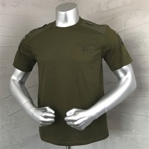 Outdoor sports and leisure military fans camouflage field uniforms instructor tactics loose version round neck tough guy army green short sleeve t-shirt