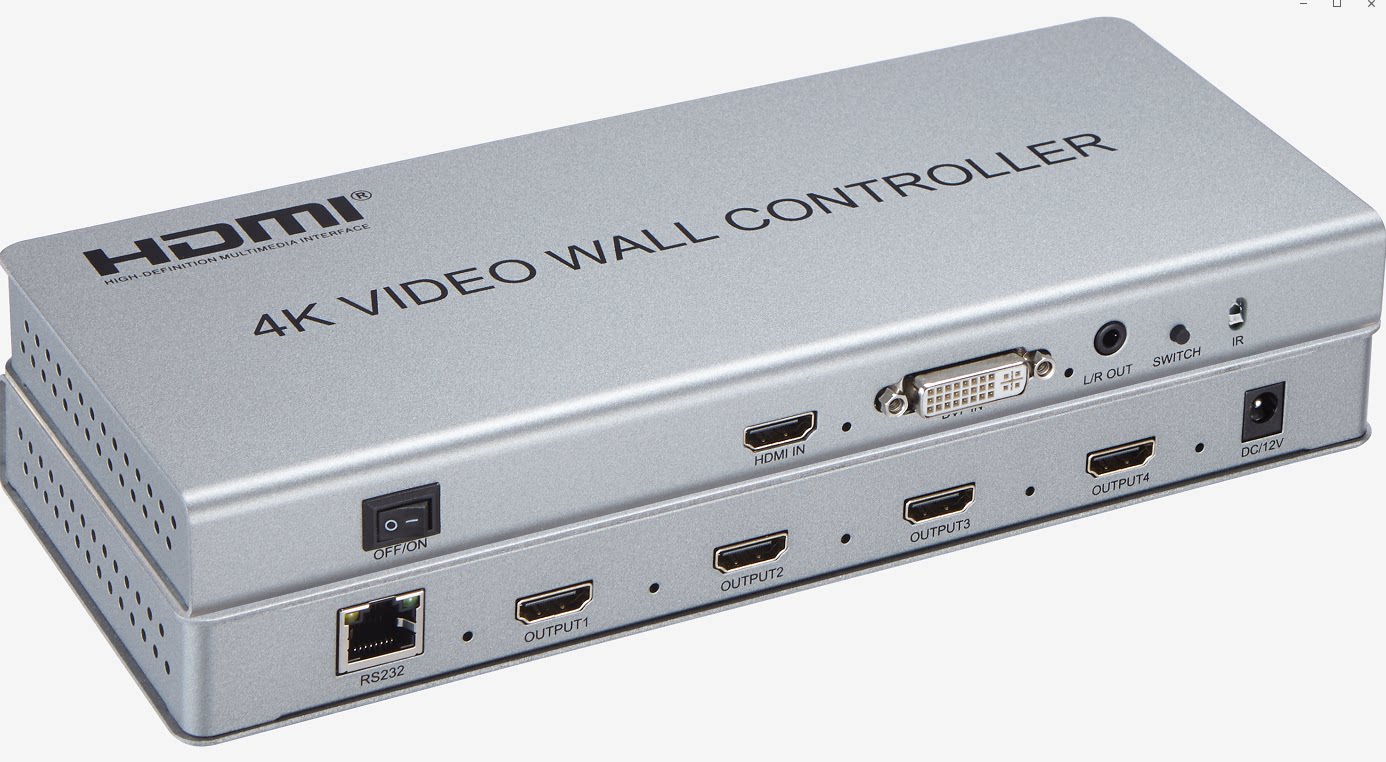 4K high-definition multi-screen splicing device intelligent set-top box splicing 1 in 4 out hdmi2 * 2 mall display advertising