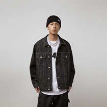 S45 (original 1807)spring new black loose casual denim denim jacket hip-hop trend mens jacket
