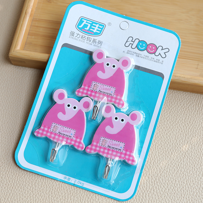 Cartoon Slime Hook Powerful Powder Brushed Wall Tile Glued Hook Hook Hook Wall Hook Wall Stickhook Cute Hook