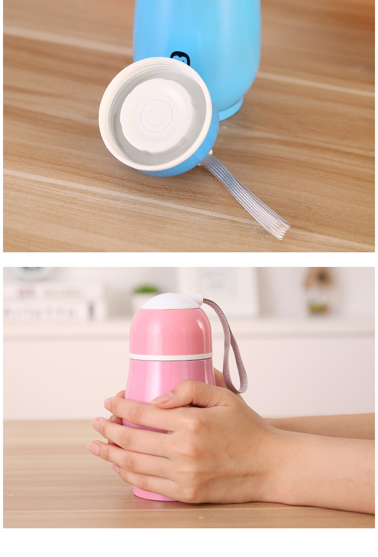 Phim hoạt hình chim cánh cụt mug đôi thép không gỉ chống bỏng cách nhiệt cup trẻ em cup drop sinh viên uống cup