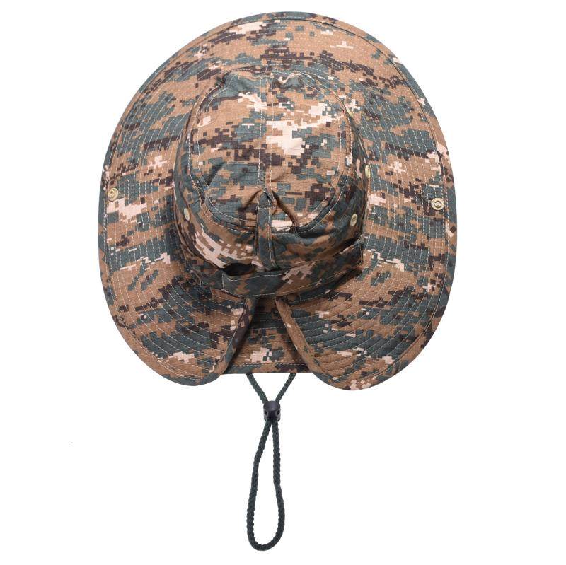 Men's and women's spring and Autumn camouflage big along fisherman's hat Outdoor sun visor hat Photography fishing forest Army fan special forces