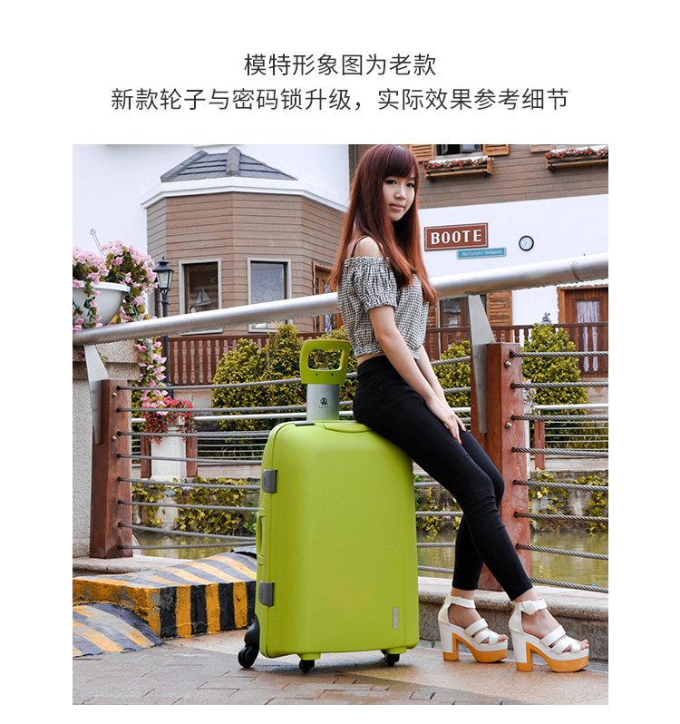 Xe đẩy đơn nữ tươi vali hành lý nhỏ mật khẩu sinh viên Hàn Quốc hộp 28 vali phổ bánh xe thời trang thủy triều 22 inch PP - Va li vali mini