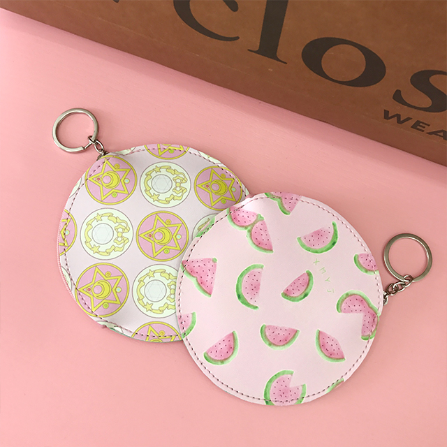 Cô gái trái tim ví tiền nhỏ ma thuật Sakura gói nữ Mini phim hoạt hình dễ thương cá tính tròn móc túi ví lv nam