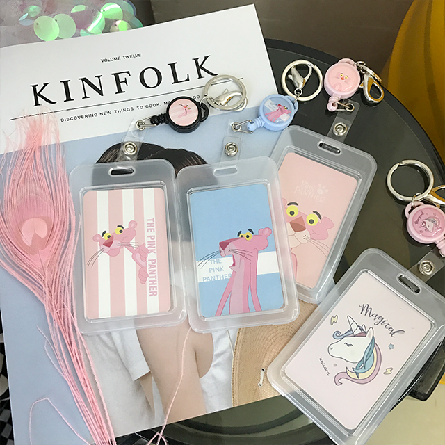 Trong suốt có thể thu vào keychain acrylic sáng tạo xe buýt phim hoạt hình sinh viên dễ thương giao thông vận tải bữa ăn thẻ bảo vệ kiểm soát truy cập bộ thẻ ví nữ